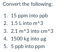 conversion ppb a ppm