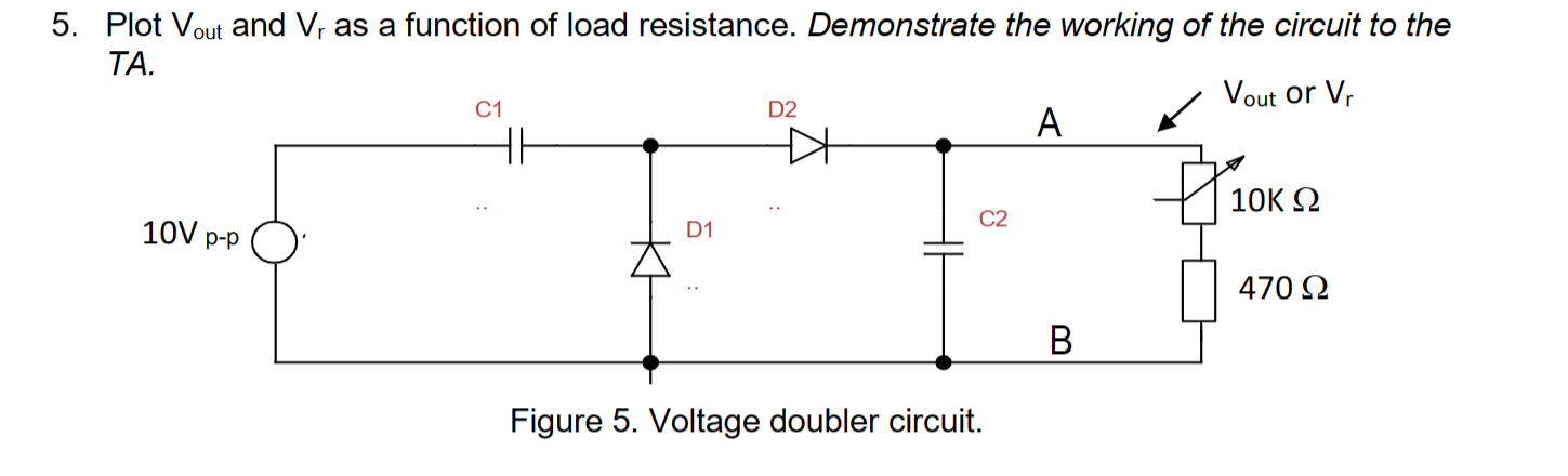 Solved Plot Vout and Vr as a function of load resistance. | Chegg.com