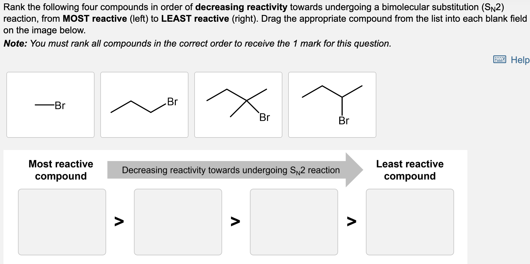 Solved Rank The Following Four Compounds In Order Of 4482