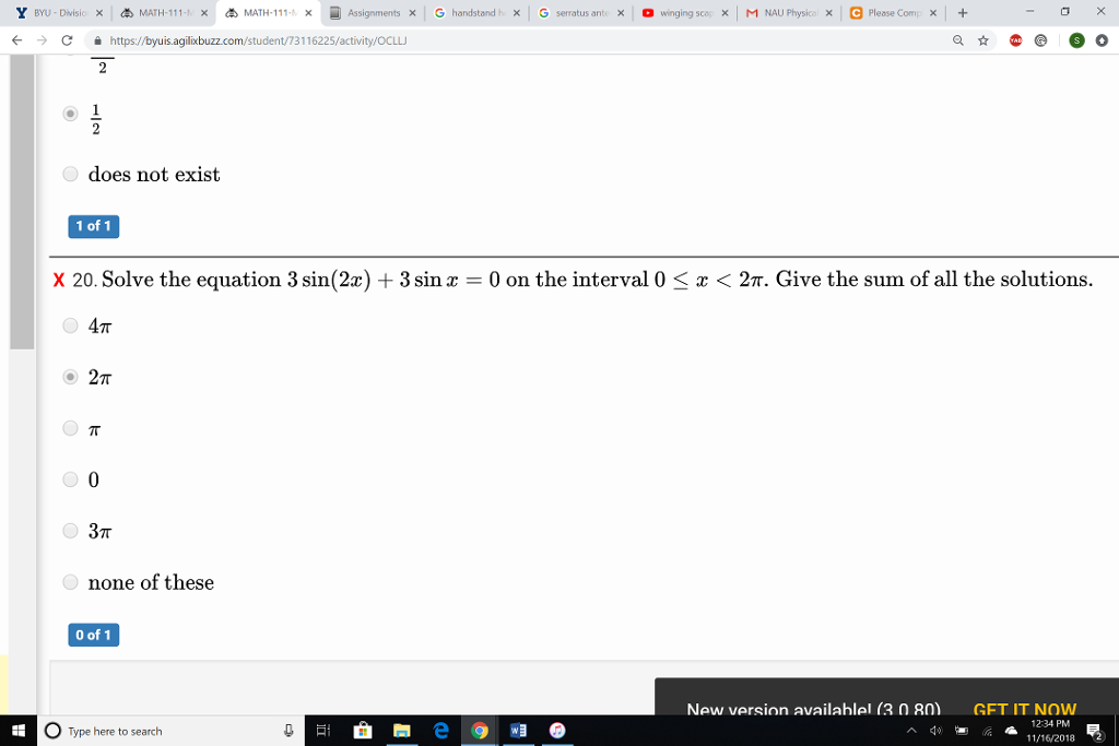 Solved Y BYU. Divi î ๕, MATH1111 × ๕, MATH11