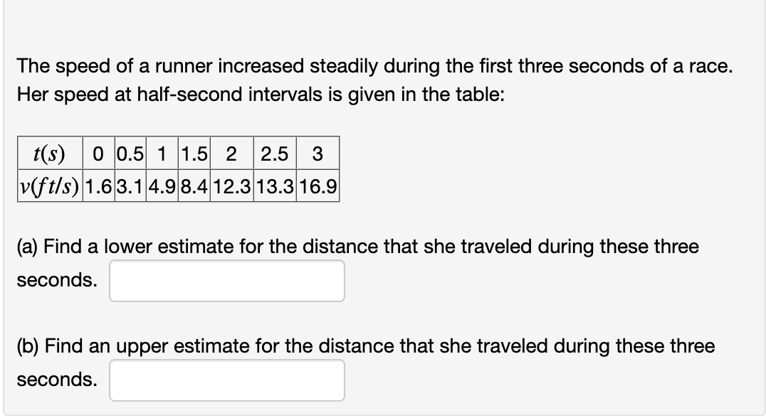 Solved The speed of a runner increased steadily during the | Chegg.com