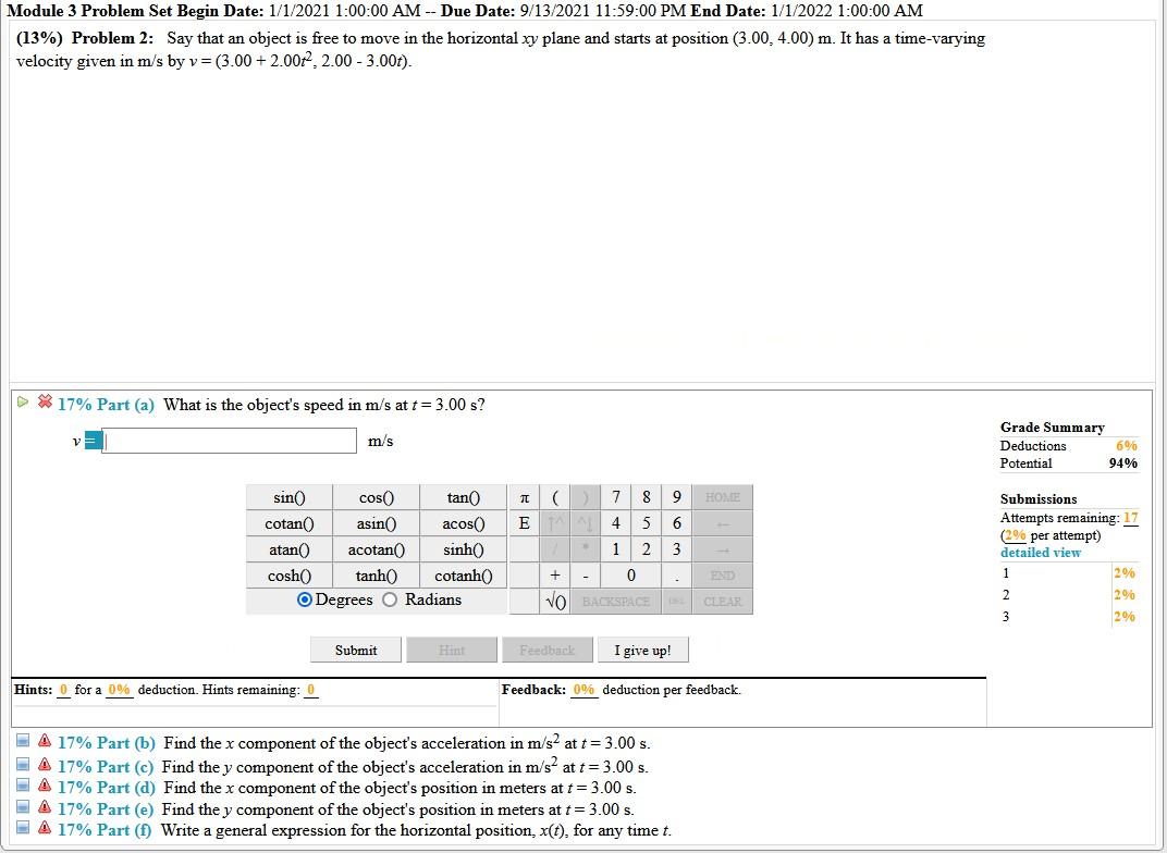 Solved Module 3 Problem Set Begin Date: 1/1/2021 1:00:00 AM | Chegg.com