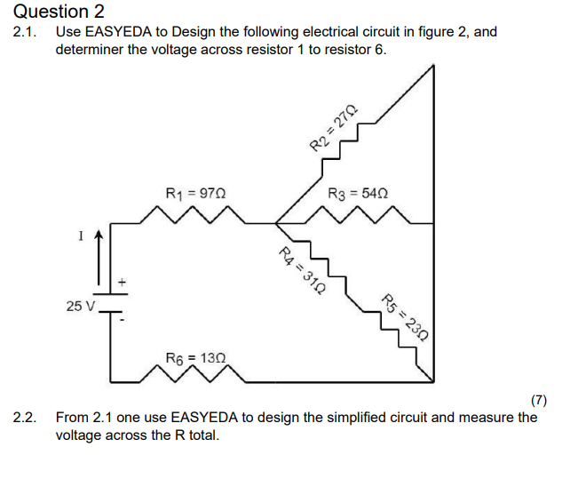 Solved Question 2 2.1. Use EASYEDA To Design The Following | Chegg.com