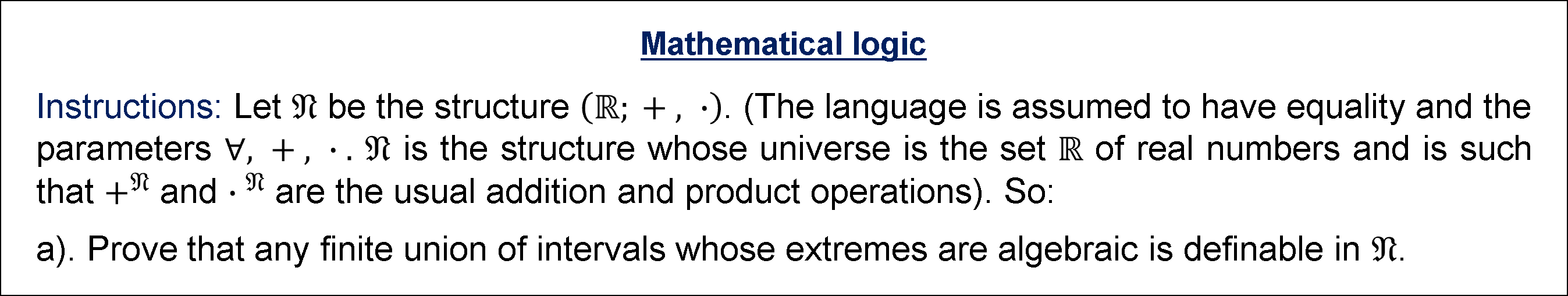 Solved Mathematical logicInstructions: | Chegg.com