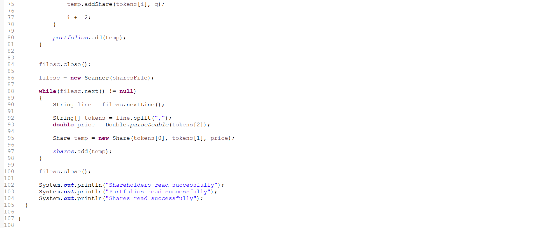 How to do the following part in Java I have the | Chegg.com