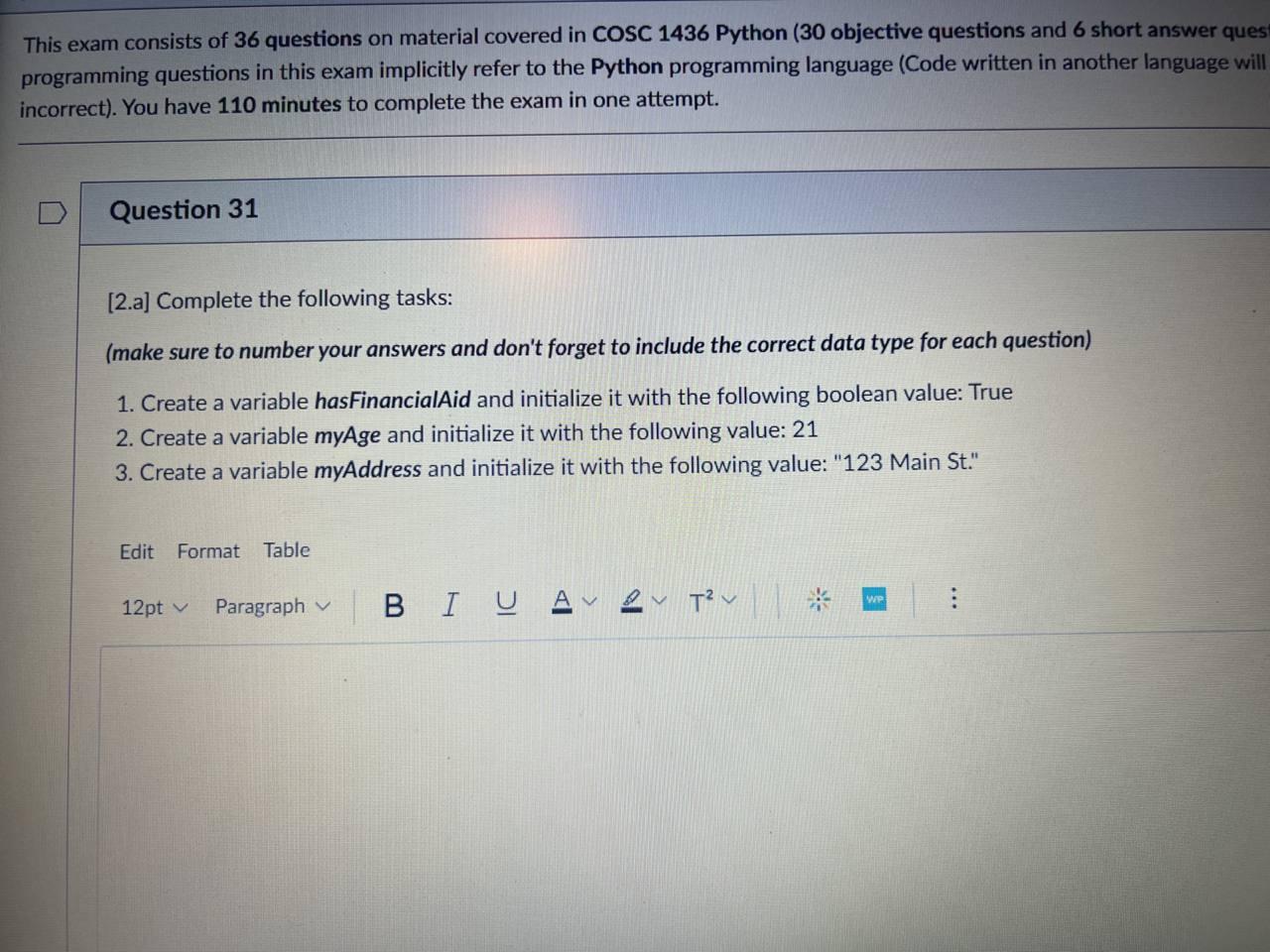 Solved This exam consists of 36 questions on material | Chegg.com