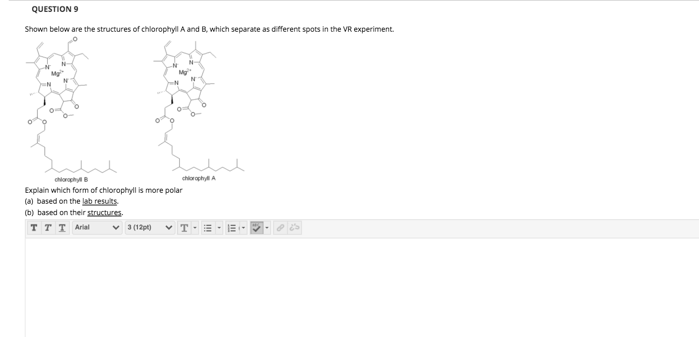 Solved QUESTION 4 In this experiment, carotene showed up as