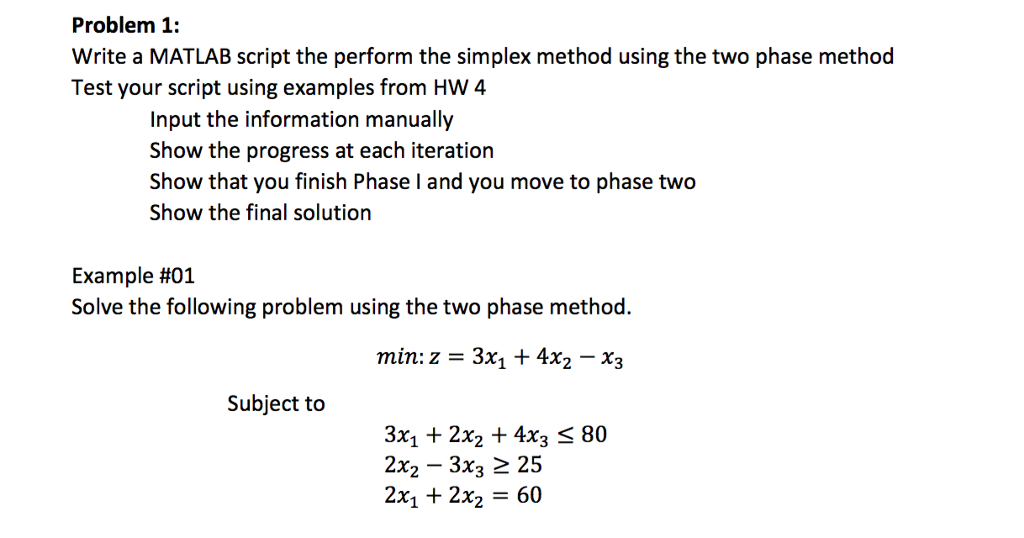 matlab code for phase 2 simplex method
