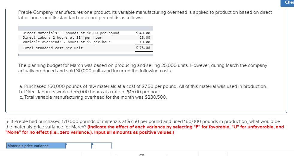 solved-preble-company-manufactures-one-product-its-variable-chegg