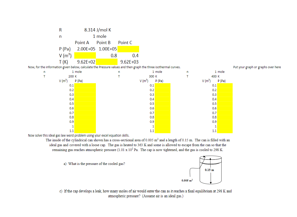 Solved Put Your Graph Or Graphs Over Here N R 8 314 J Mol Chegg Com