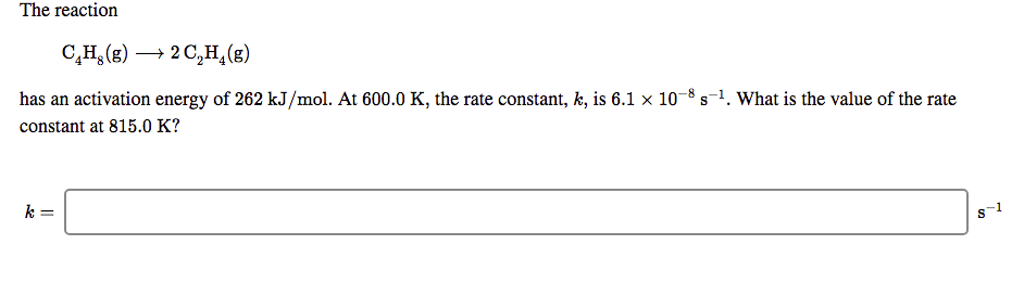 Solved The rate of a certain reaction was studied at various | Chegg.com