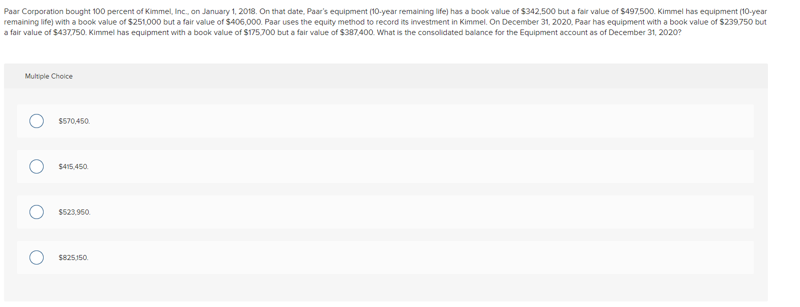 Solved Paar Corporation Bought 100 Percent Of Kimmel, Inc., 