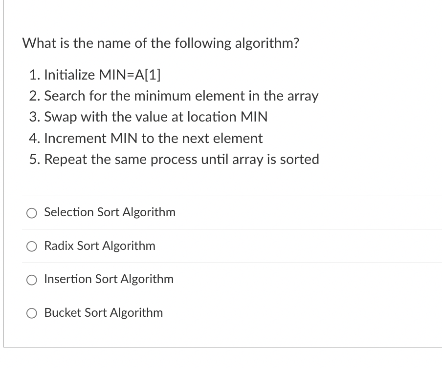 Solved What is the name of the following algorithm? 1. | Chegg.com