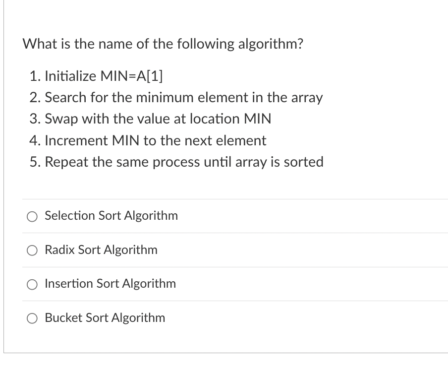 Solved What Is The Name Of The Following Algorithm? 1. | Chegg.com