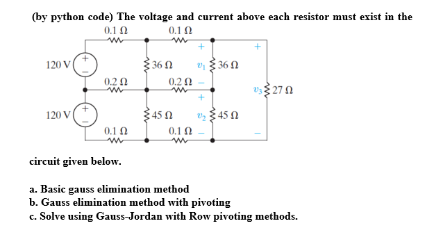 Solved (by python code) The voltage and current above each | Chegg.com