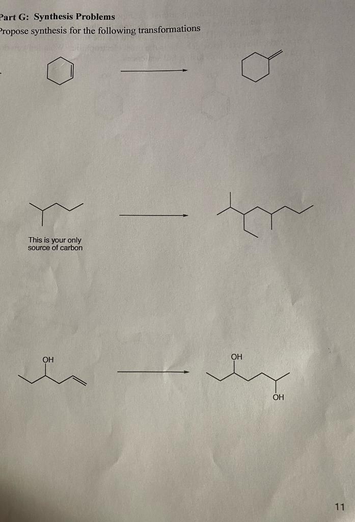 Solved Part G: Synthesis Problems Propose synthesis for the | Chegg.com