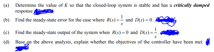 Solved A closed-loop control system is shown in figure (3), | Chegg.com