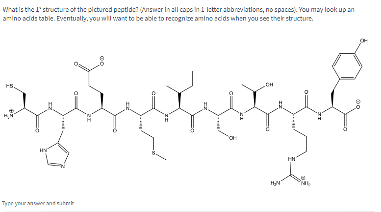 Solved What is the 1∘ structure of the pictured peptide? | Chegg.com