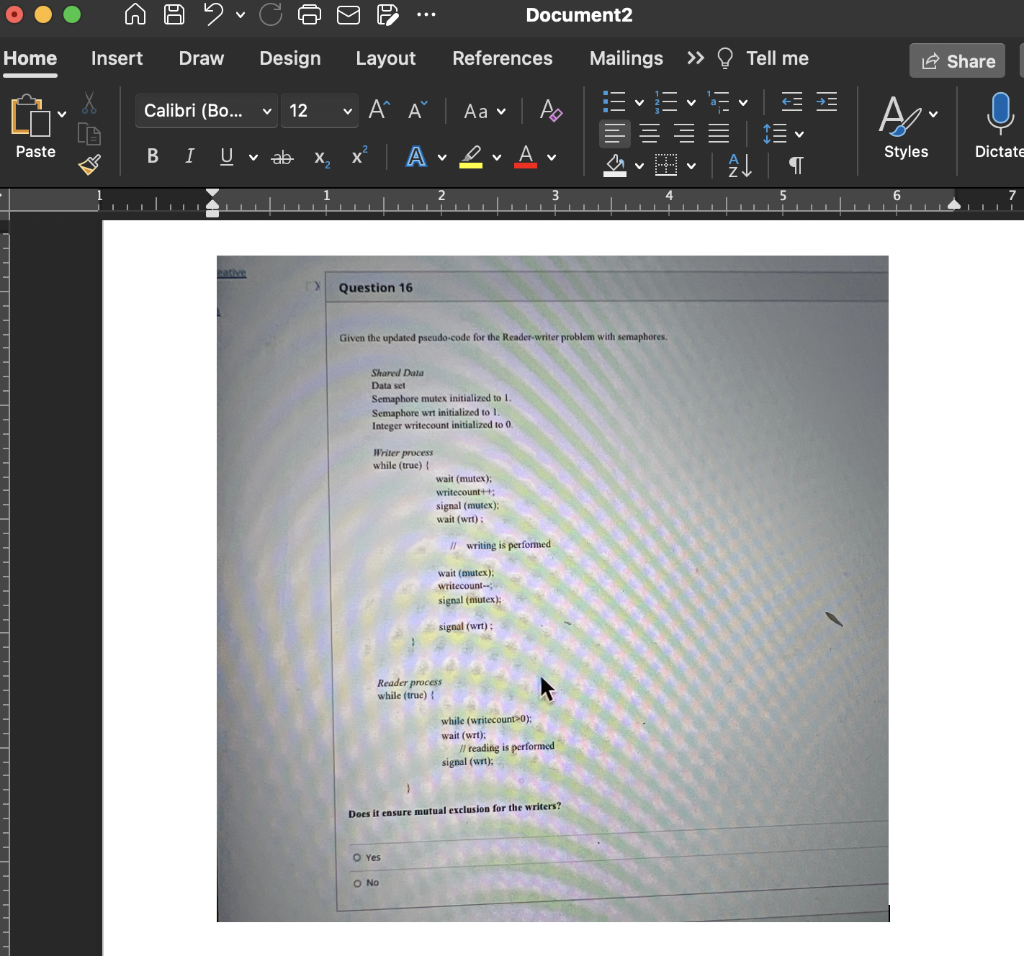 Solved o @ ... Document2 Home Insert Draw Design Layout | Chegg.com