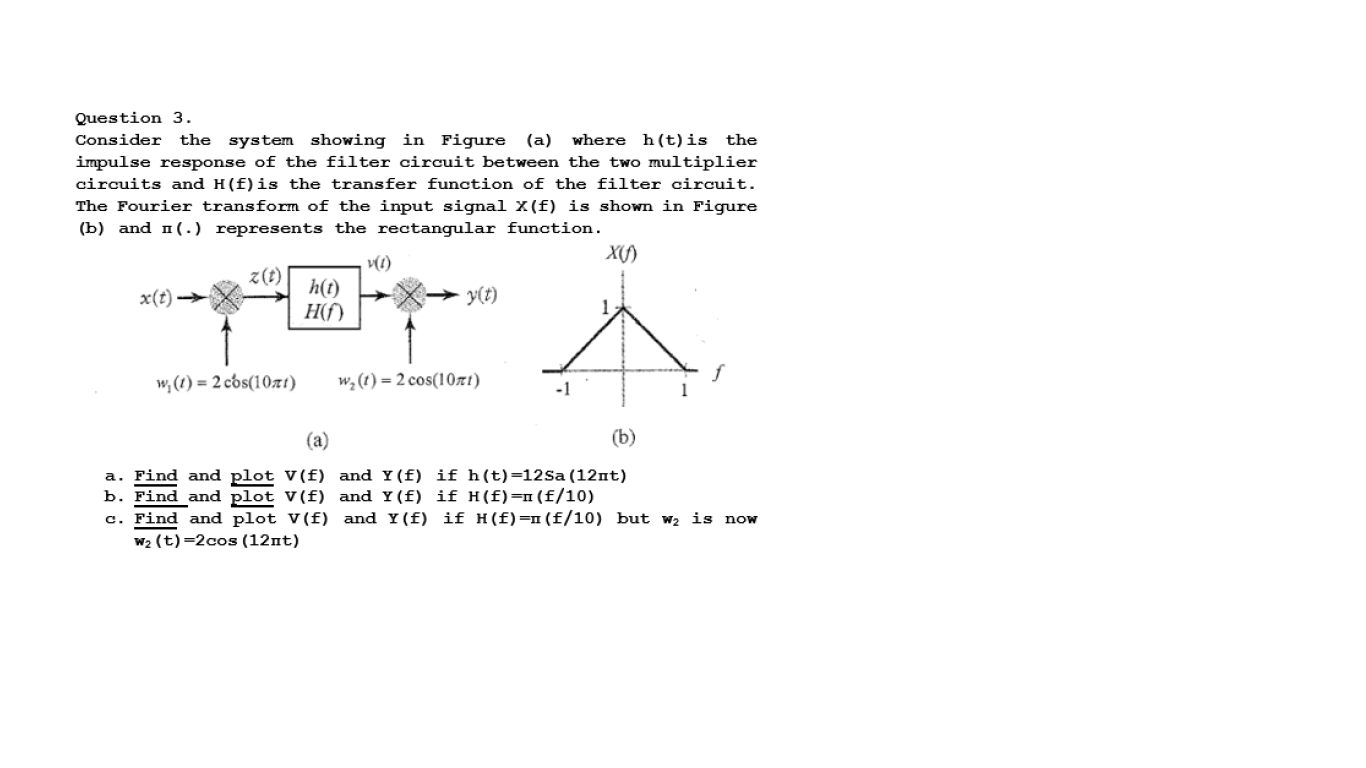 Solved Question 3. Consider the system showing in Figure (a) | Chegg.com