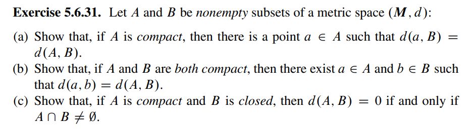 Solved Exercise 5.6.31. Let A And B Be Nonempty Subsets Of A | Chegg.com