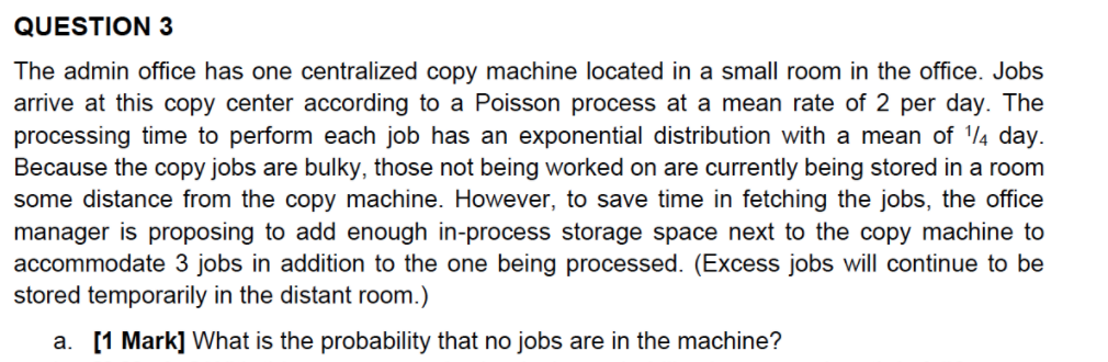 Solved QUESTION 3 The admin office has one centralized copy | Chegg.com
