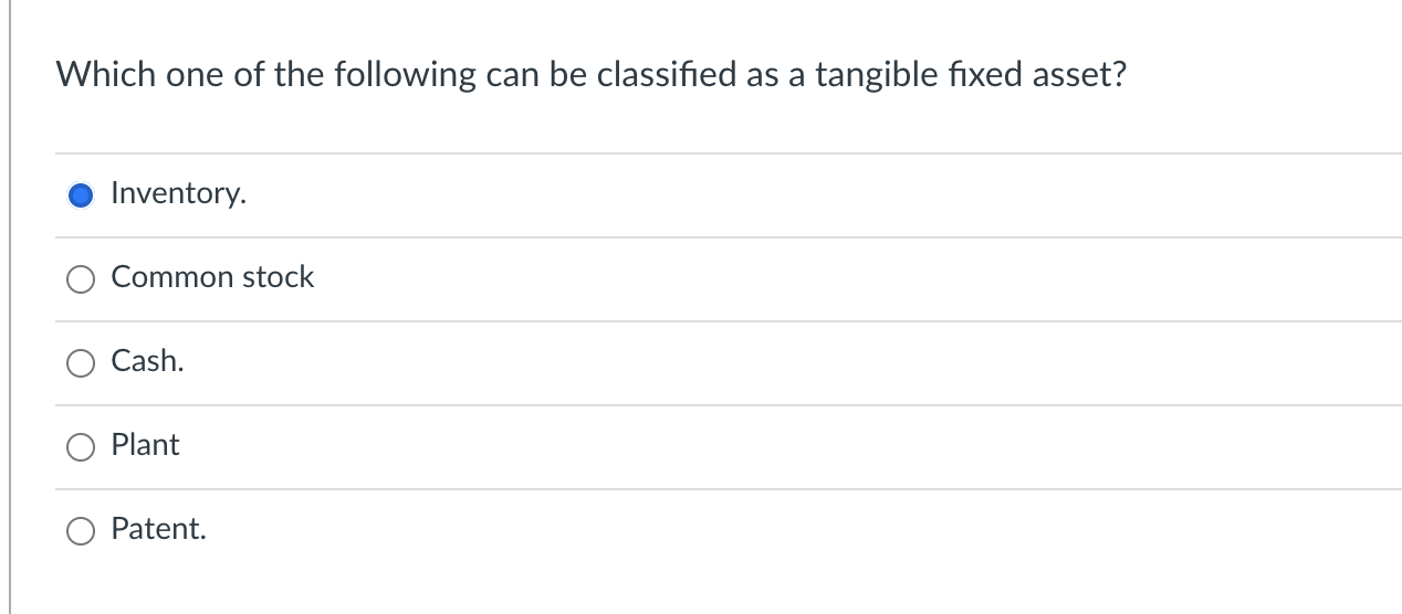 Solved Which One Of The Following Can Be Classified As A | Chegg.com