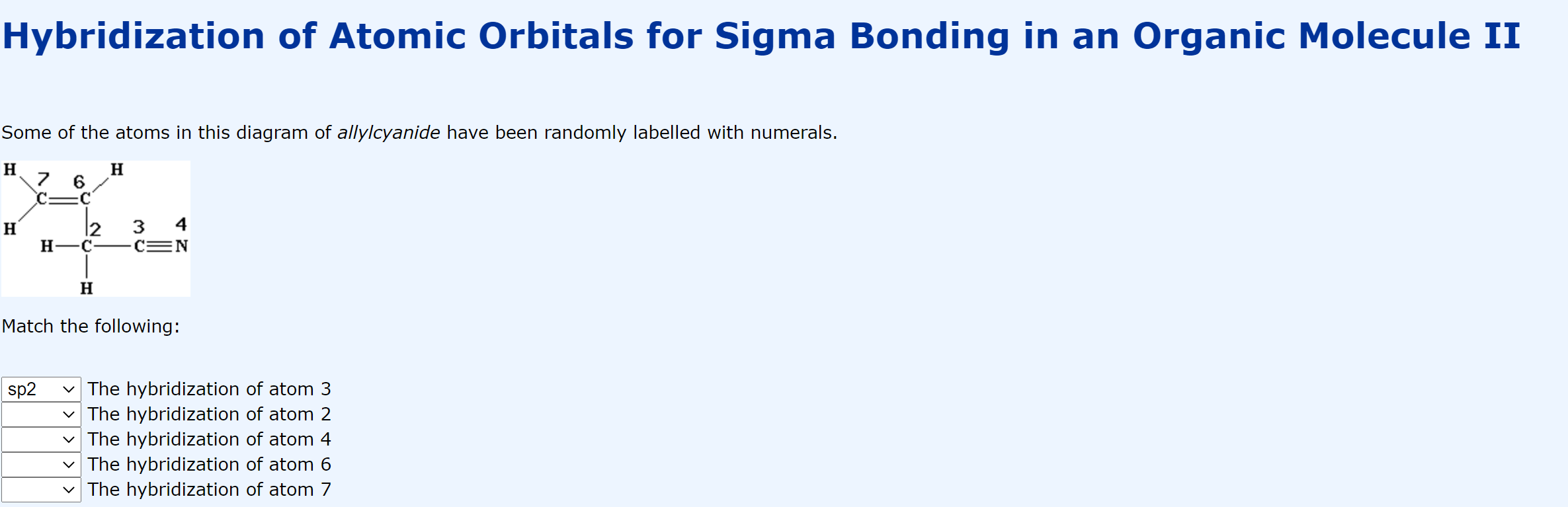 Solved Hybridization of Atomic Orbitals for Sigma Bonding in | Chegg.com
