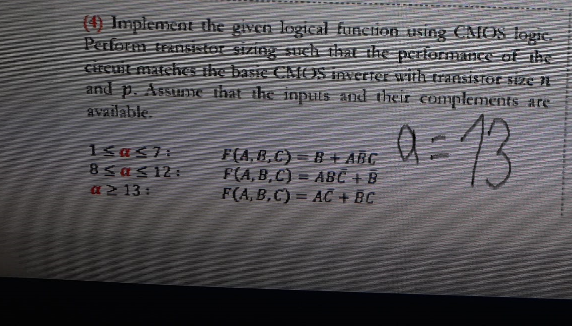 Solved (4) Implement The Given Logical Function Using CNIOM | Chegg.com