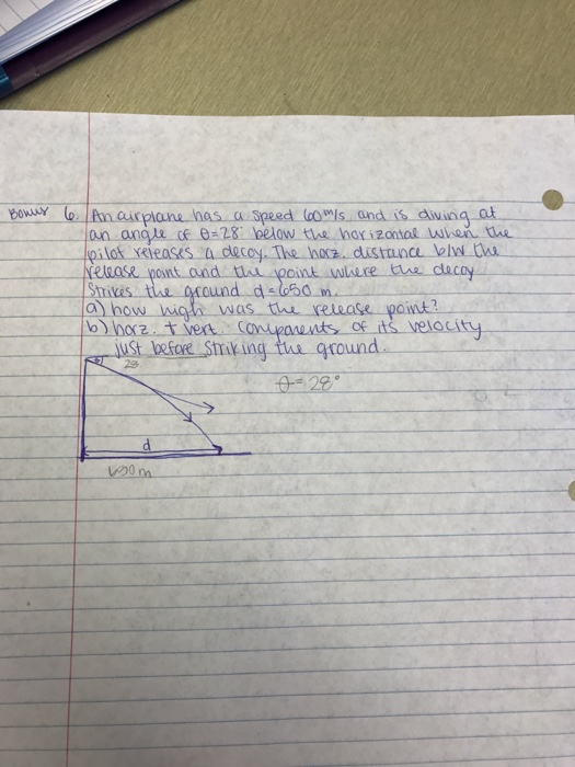 Solved An airplane has a speed 60 m/s and is diving at an | Chegg.com