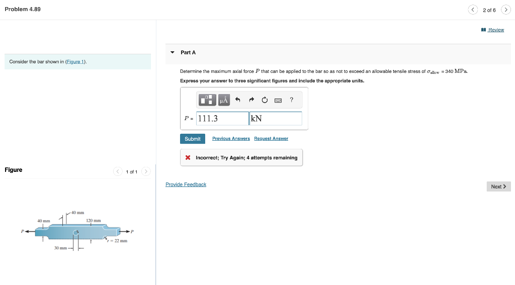 Solved Consider the bar shown in (Figure 1). Determine the | Chegg.com