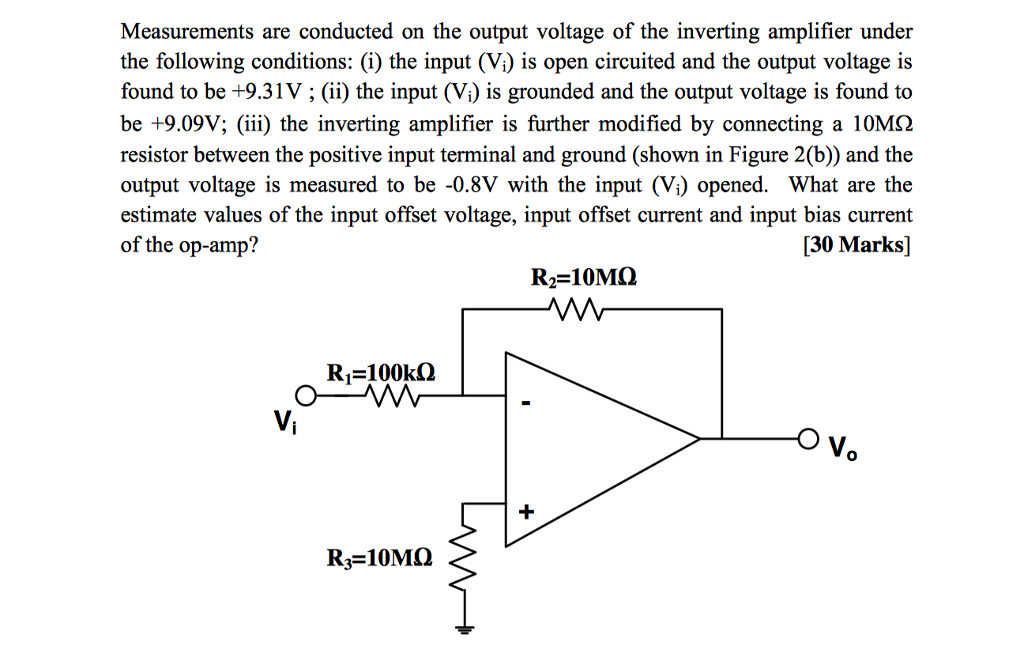 Solved C In Estimating Dc Imperfections Input Offset