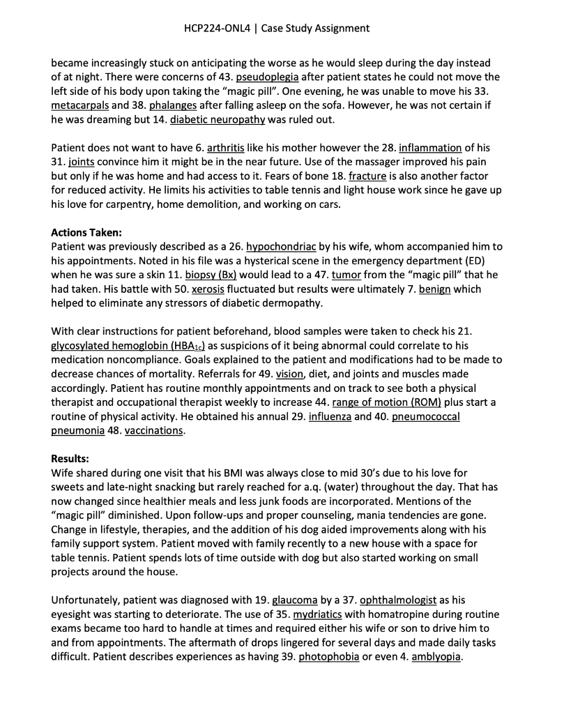 chapter 5 case study medical terminology