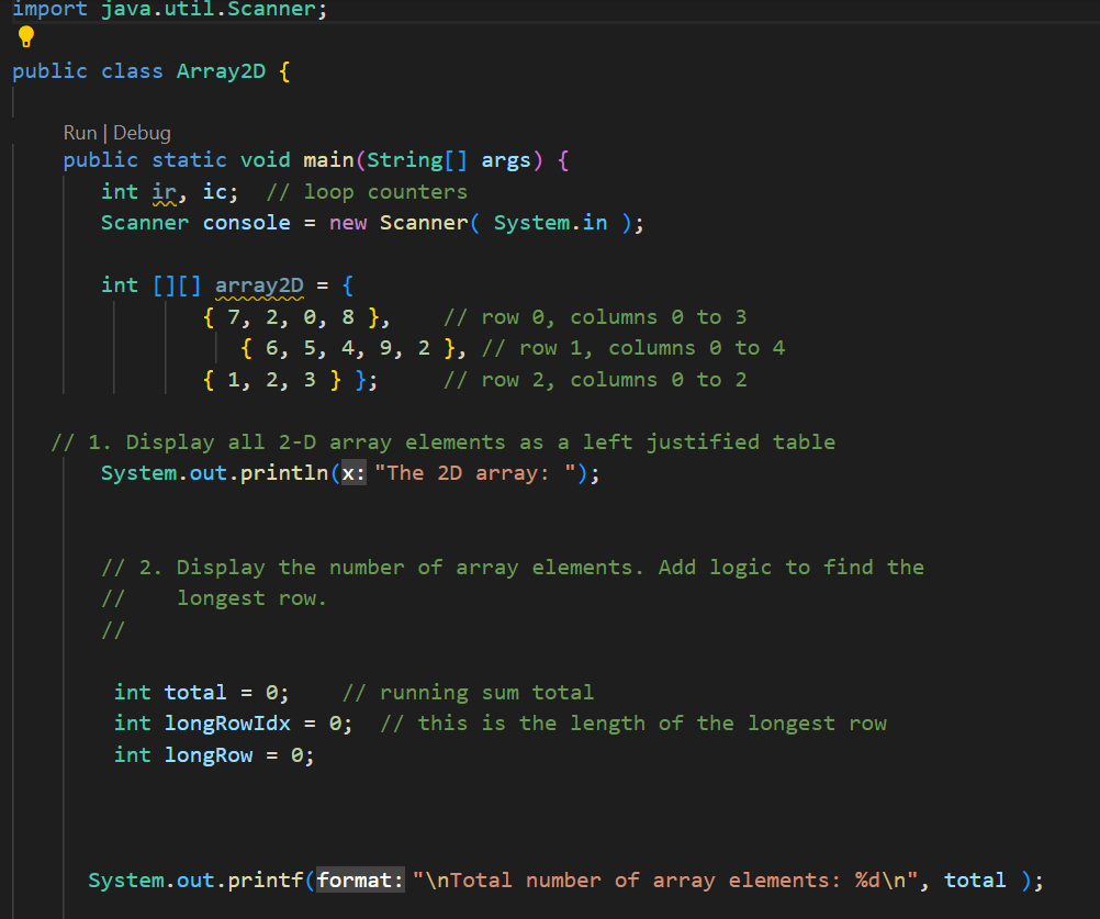 Solved 6.24 Tutorial 8 Working with a 2 D Array Given an Chegg