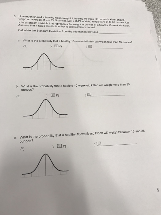 Solved 6. How much should a healthy kitten weigh? A healthy | Chegg.com