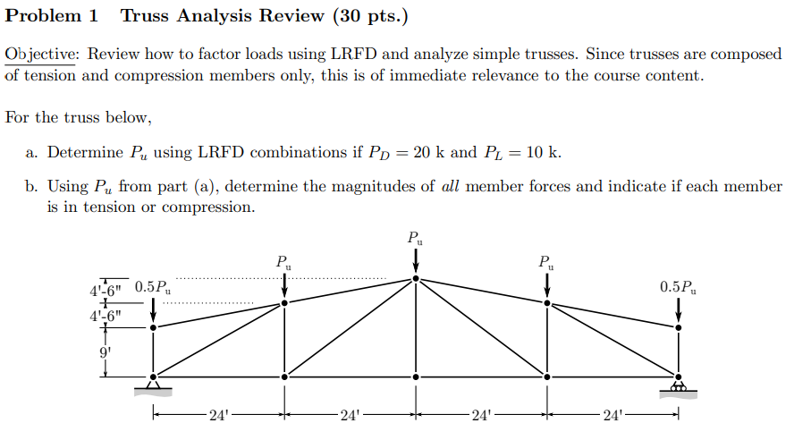 Solved Objective: Review How To Factor Loads Using LRFD And | Chegg.com