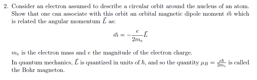 Solved Problem 2 In class we derived the expression for the | Chegg.com