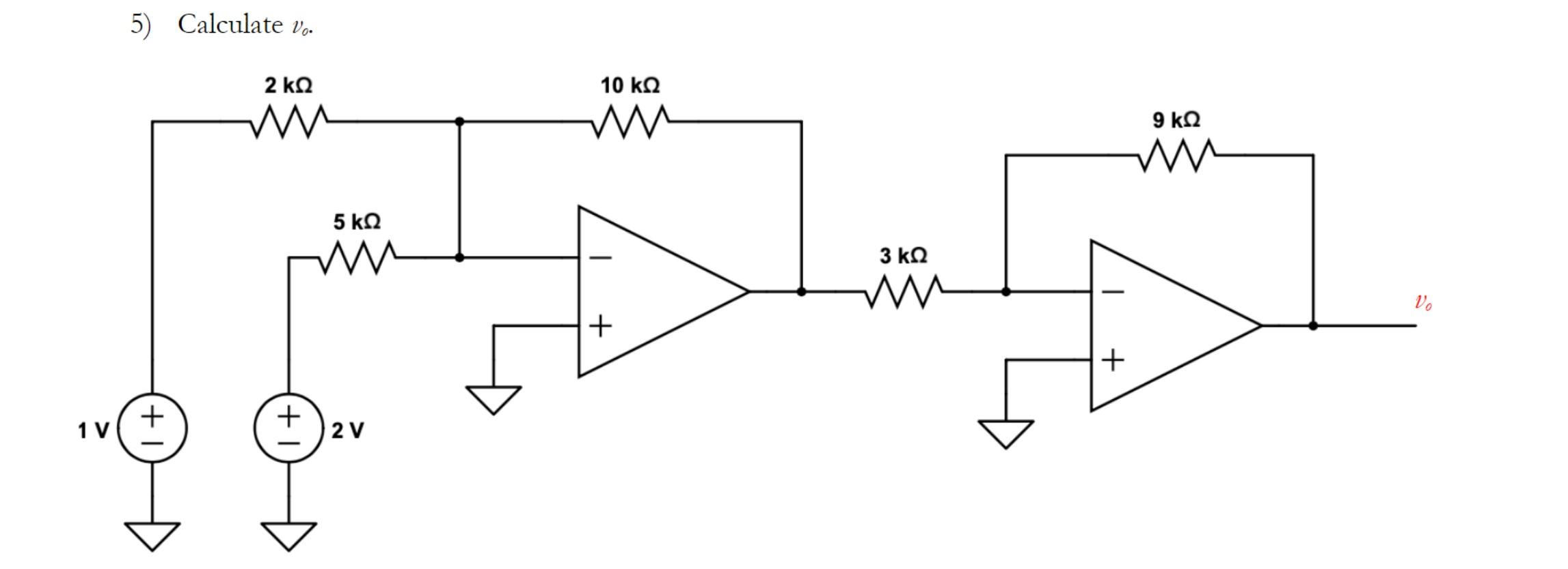 Solved 5) Calculate v0. | Chegg.com