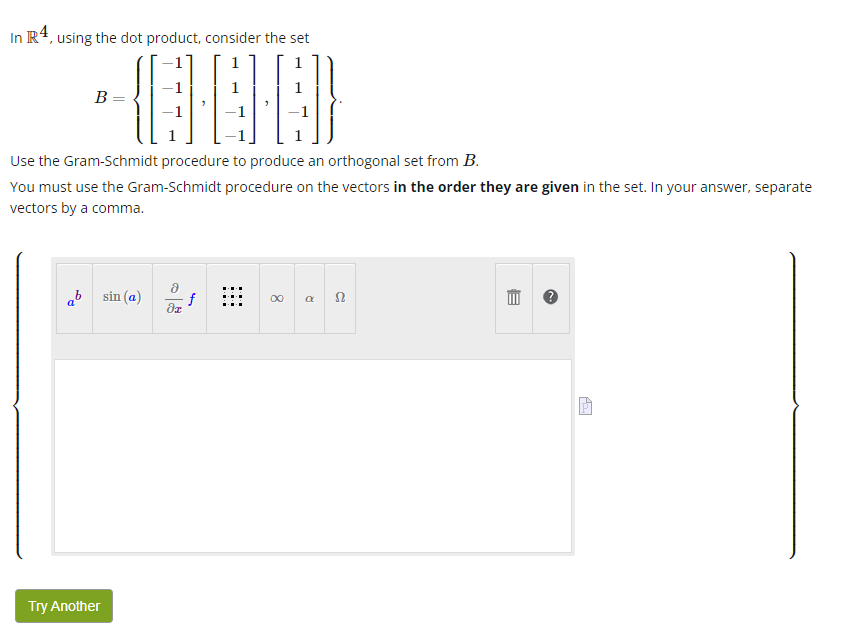 Solved In R4, using the dot product, consider the set | Chegg.com