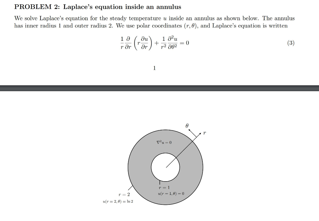 laplace equation problem solving
