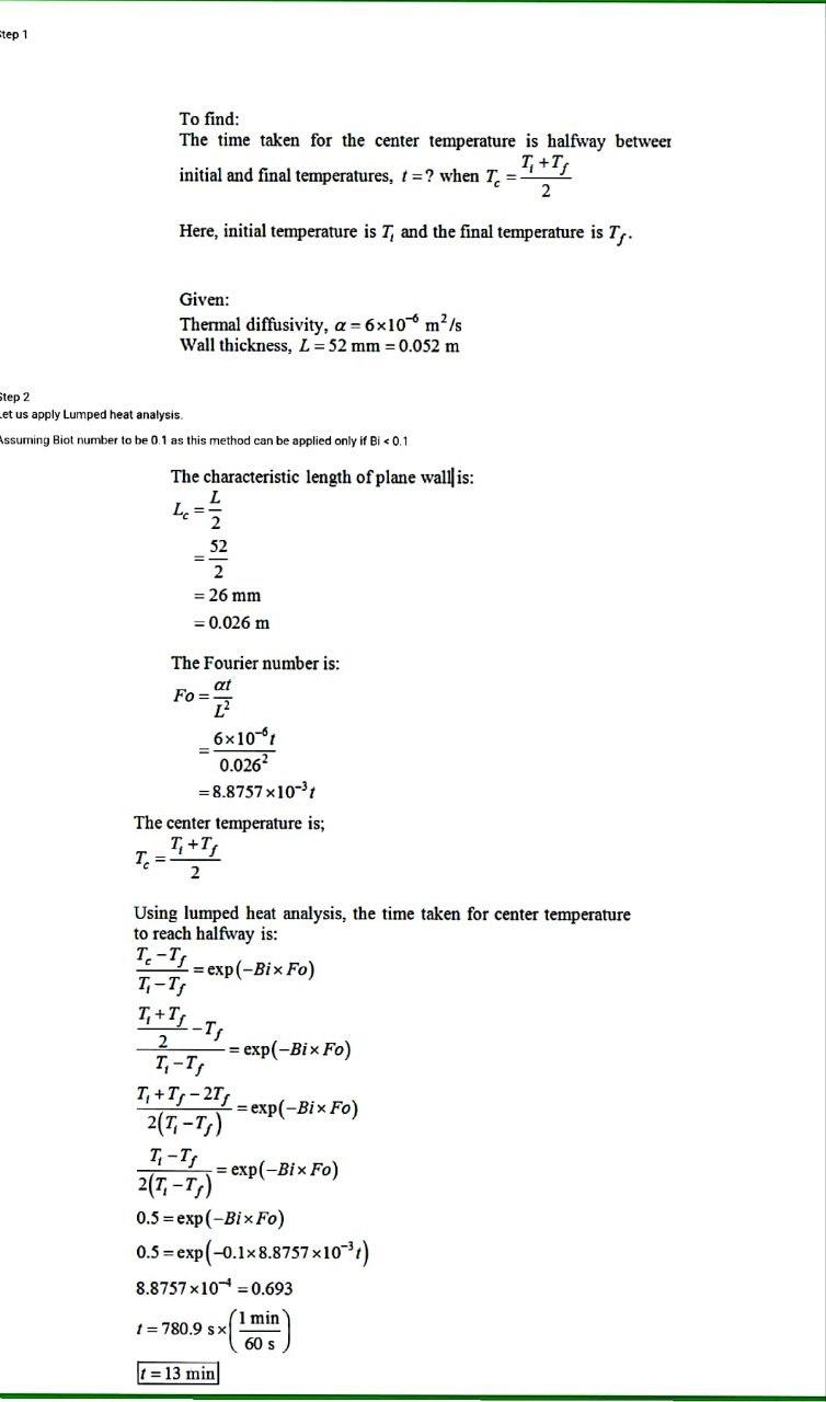 Solved Step 1 To find: The time taken for the center | Chegg.com