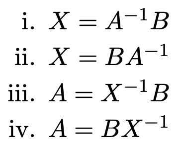Solved There is a matrix X such that AX=B 1) Find the matrix | Chegg.com