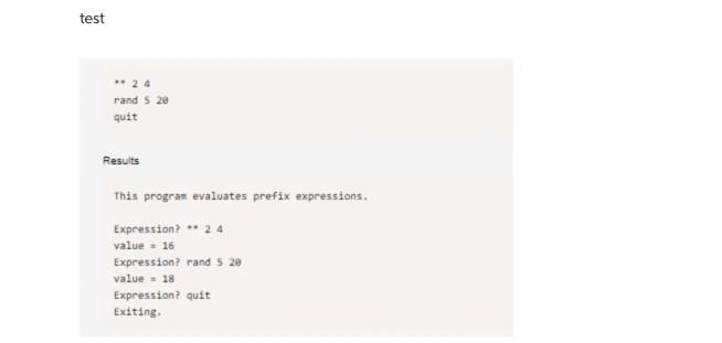 Solved Python PLEASE INCLUDE ALL OPERATORS INCLUDING RAND | Chegg.com