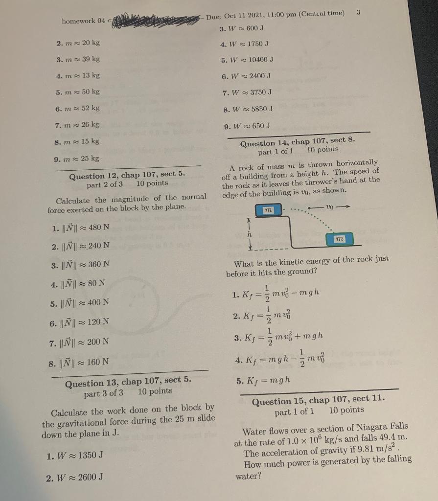 Solved 3 homework 044 Due: Oct 11 2021, 11:00 pm (Central | Chegg.com