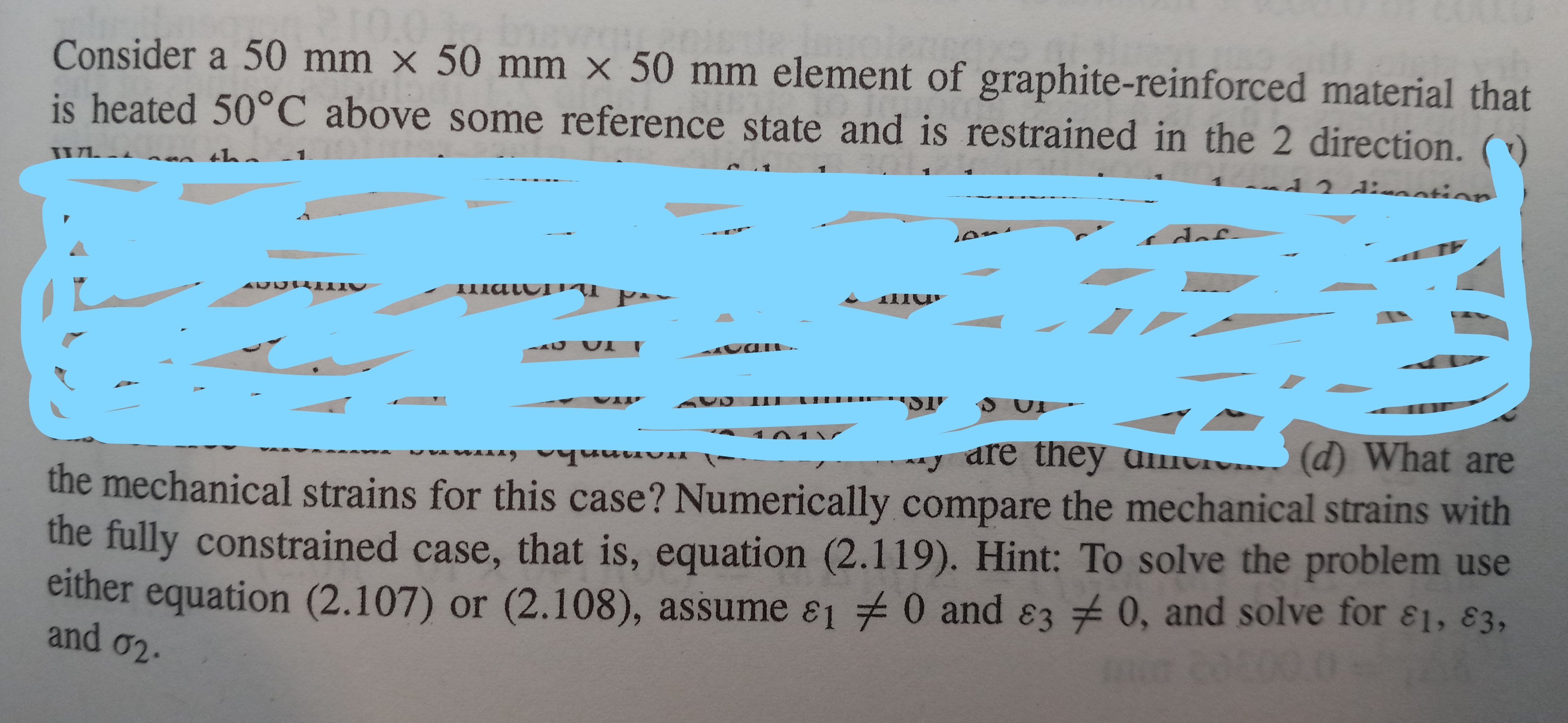 Solved Consider a 50 mm×50 mm×50 mm element of | Chegg.com
