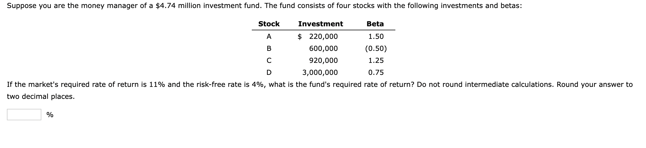 Solved two decimal places. % | Chegg.com