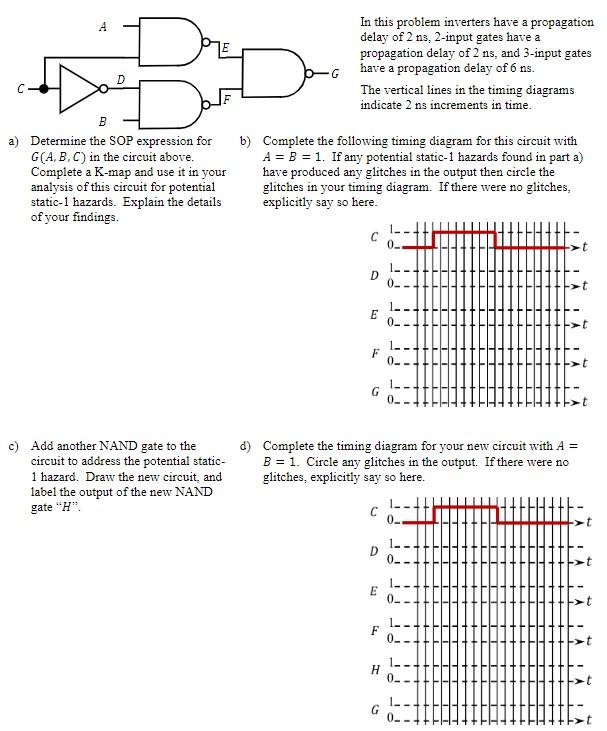 Solved In this problem inverters have a propagation delay of | Chegg.com