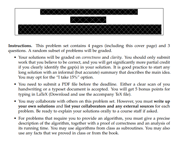 Instructions. This problem set contains 4 pages | Chegg.com