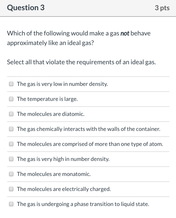 Solved Question 3 3 pts Which of the following would make a | Chegg.com