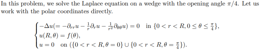 Solved In this problem, we solve the Laplace equation on a | Chegg.com